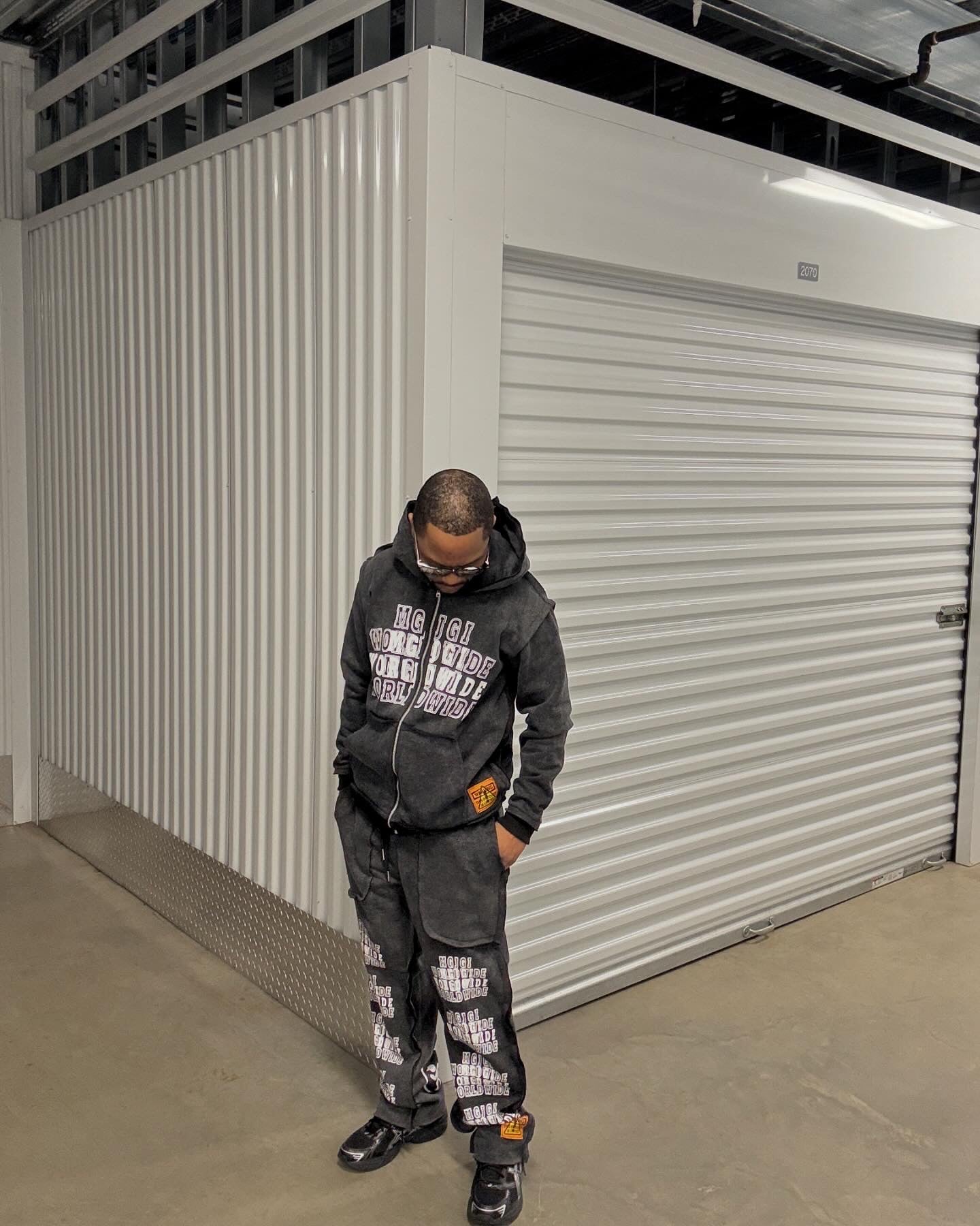 Black MGJGI Worldwide Sweatpants