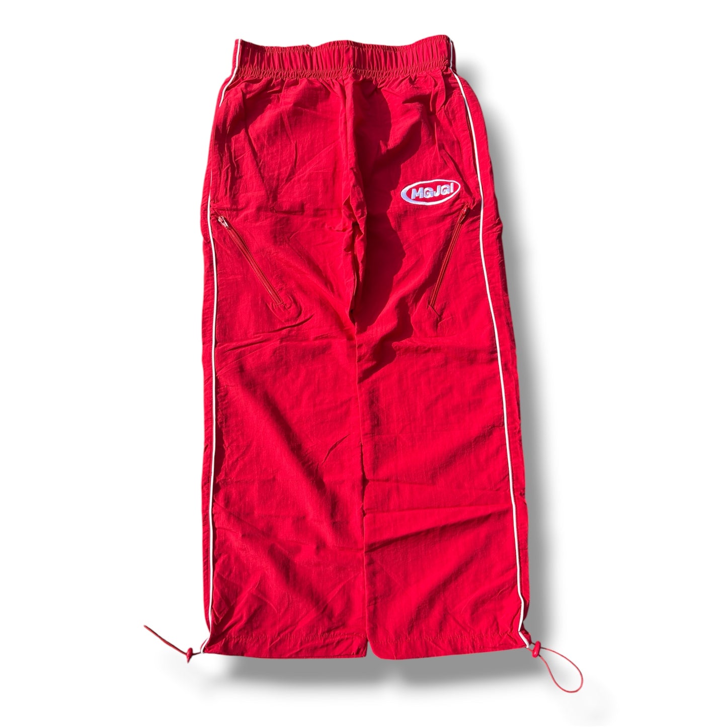 MGJGI Nylon Track Pants - Red