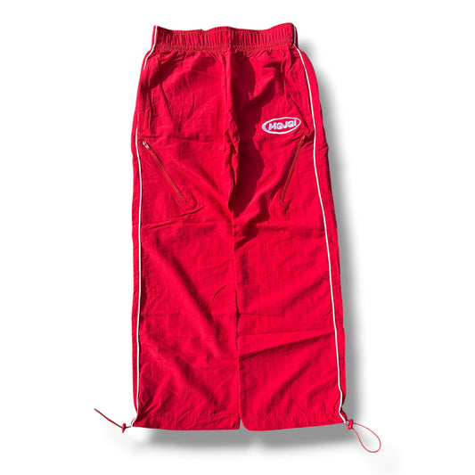 MGJGI Nylon Track Pants - Red